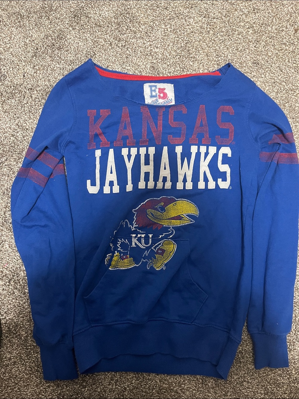 Kansas Jayhawks Blue Crewneck Sweatshirt